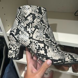 Snake Skin booties heels